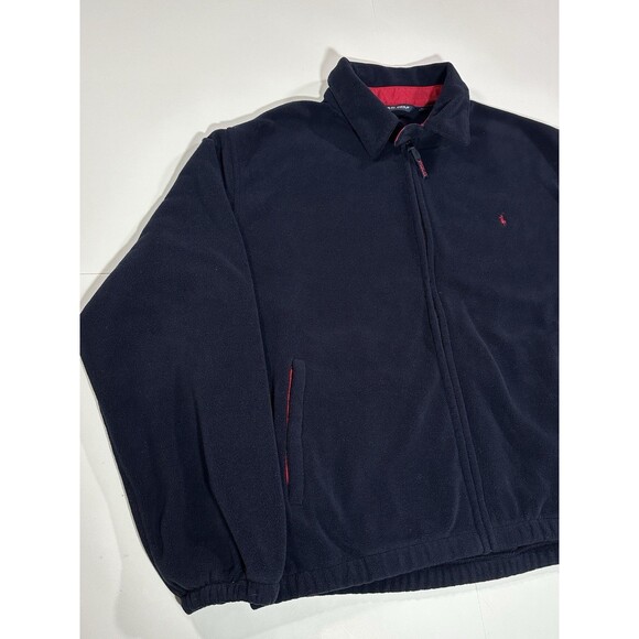 Vintage Polo Ralph Lauren Golf Fleece Jacket Men’s XL Blue Full Zip Loop 90s USA - Picture 2 of 8